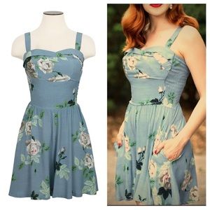 Trashy Diva Trixie Romper in French Blue Rose Size S